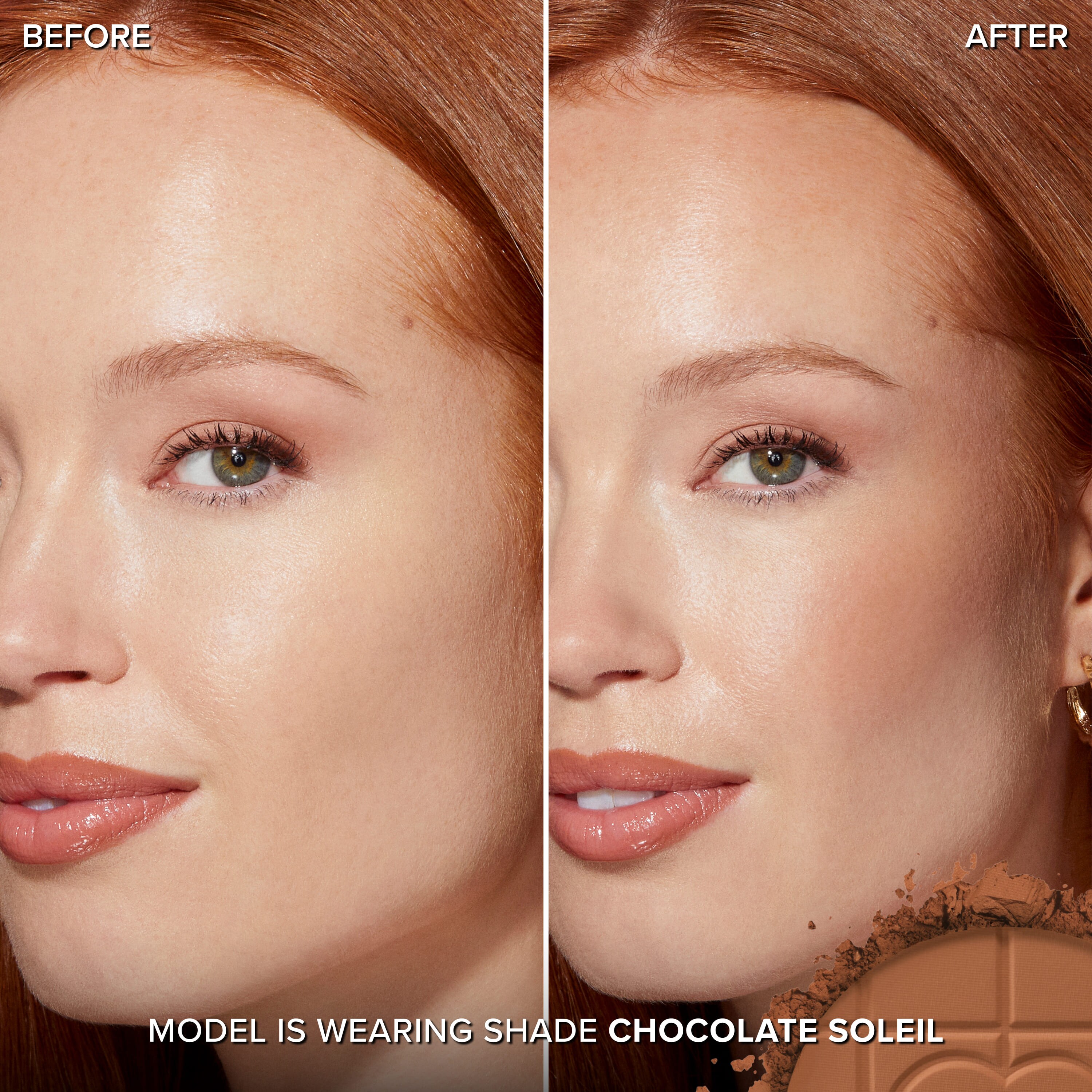Chocolate Soleil Matte Blurring Bronzer, Milk Chocolate, NET WT. 0.28 OZ. / 8.0 g