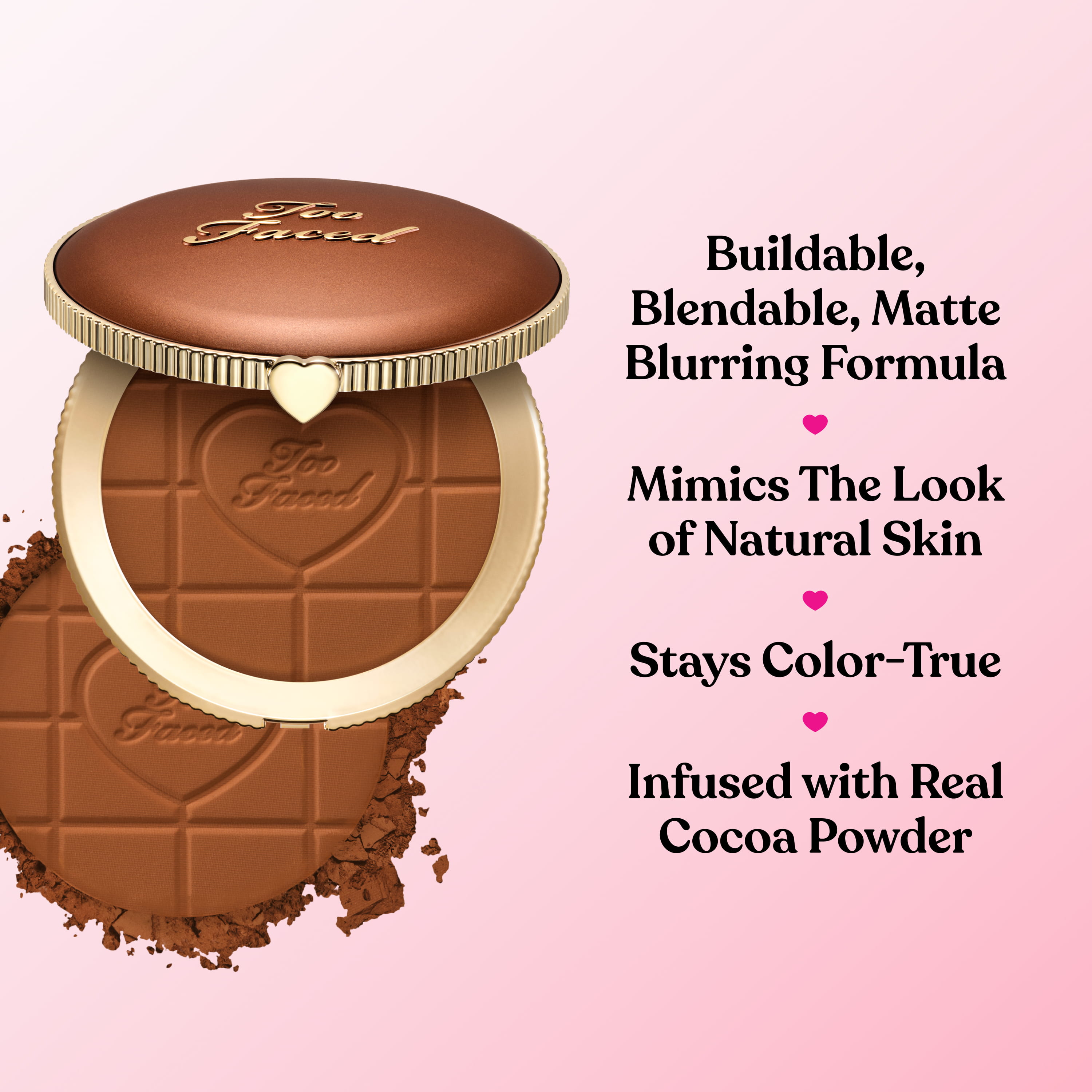 Chocolate Soleil Matte Blurring Bronzer, Milk Chocolate, NET WT. 0.28 OZ. / 8.0 g