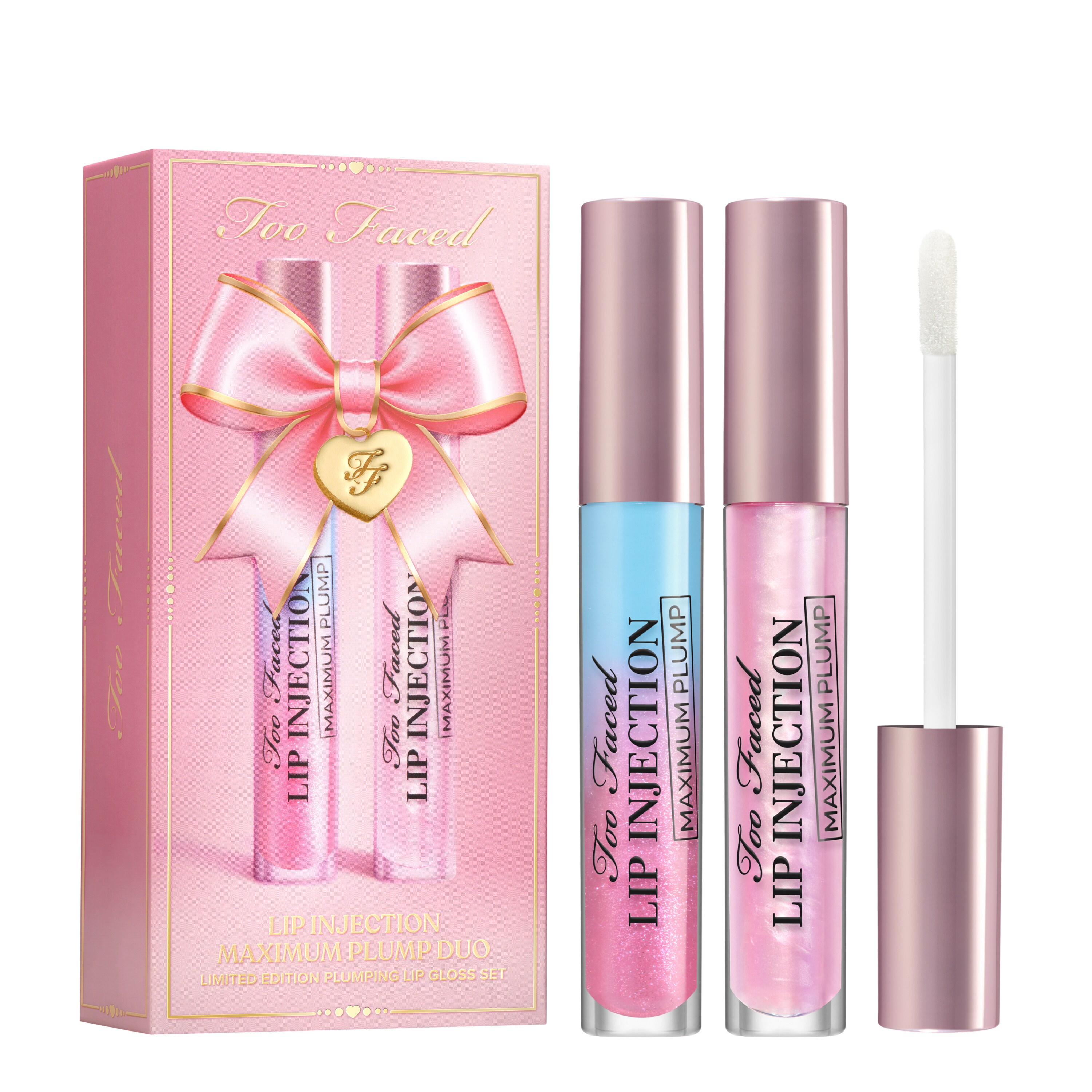 Lip Injection Maximum Plump Lip Gloss Duo Holiday 2026, NET WT. 0.28 OZ. / 8.0 g