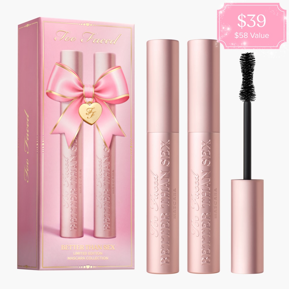 Better Than Sex Volumizing Mascara Duo Holiday 2026, NET WT. 0.54 OZ. / 16.0 mL